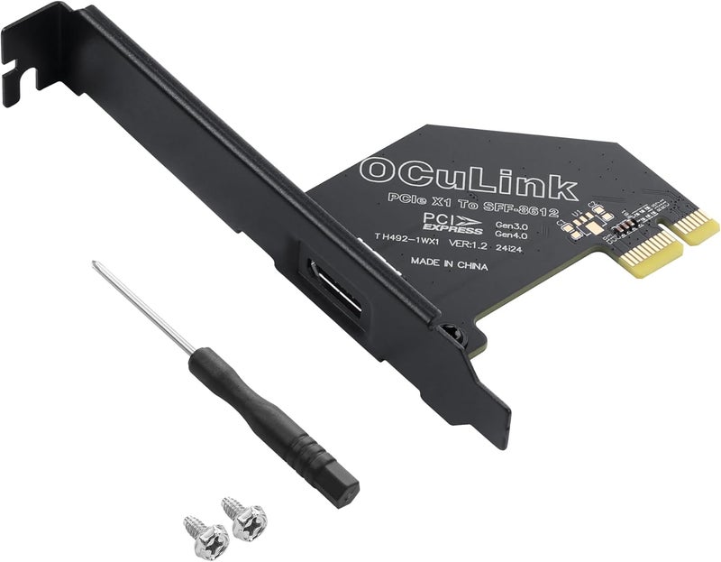 SinLoon PCIE to Oculink SFF-8612 Adapter PCI-Express 4.0 Oculink External Graphics Card with Slot Bracket (PCIE X1) - Image 1